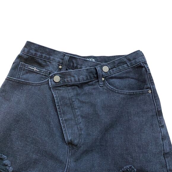 Insane Gene Crossover Black Denim Shorts Distressed Grunge Punk – Small - Picture 5 of 10